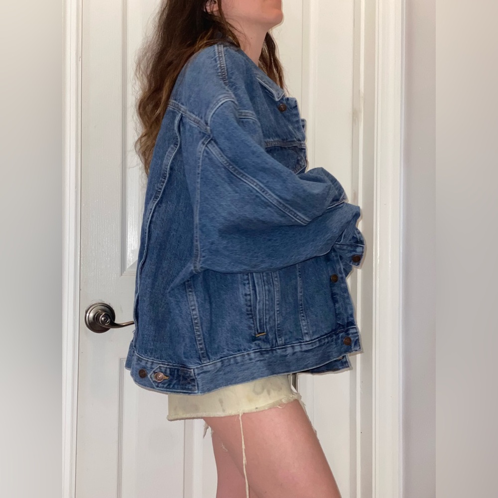 COPY - RARE AUTHENTIC CALVIN KLEIN 80s trucker jacket ladies oversized xl RARE … - Picture 8 of 16